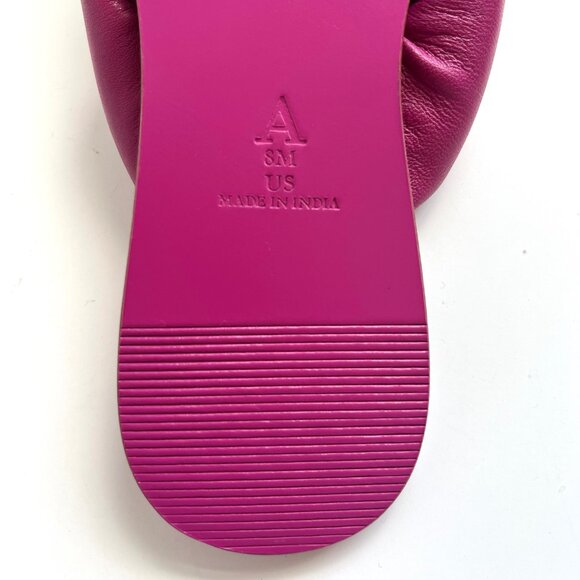 NWOT Anthropologie Maeve Puffy Knotted Sandals in Fuchsia | Size 8 - Picture 5 of 6